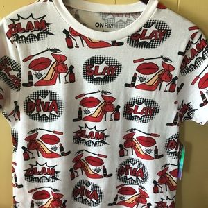 On fire t shirt